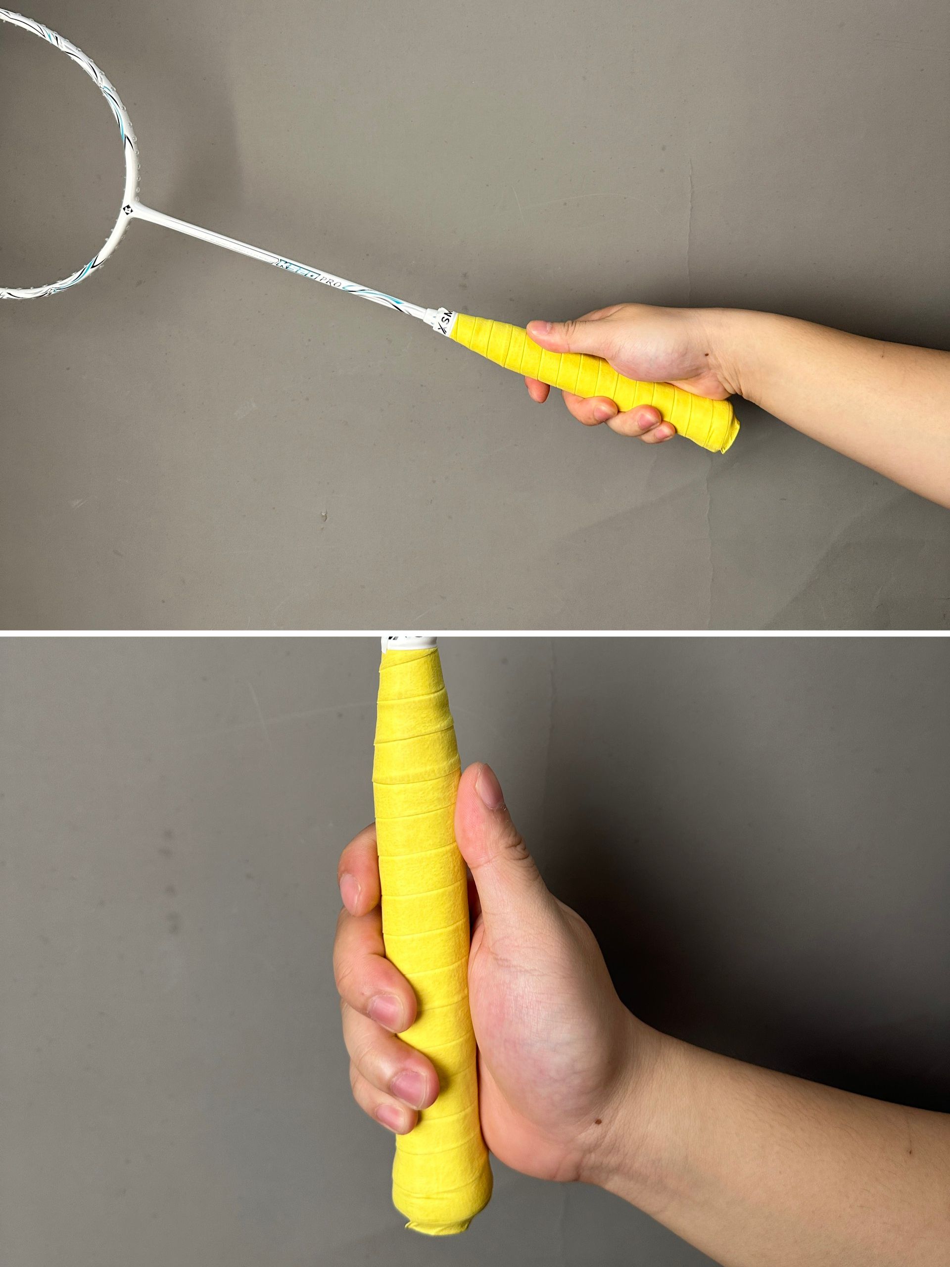 Cách cầm vợt cầu lông trái tay (Thumb-grip)