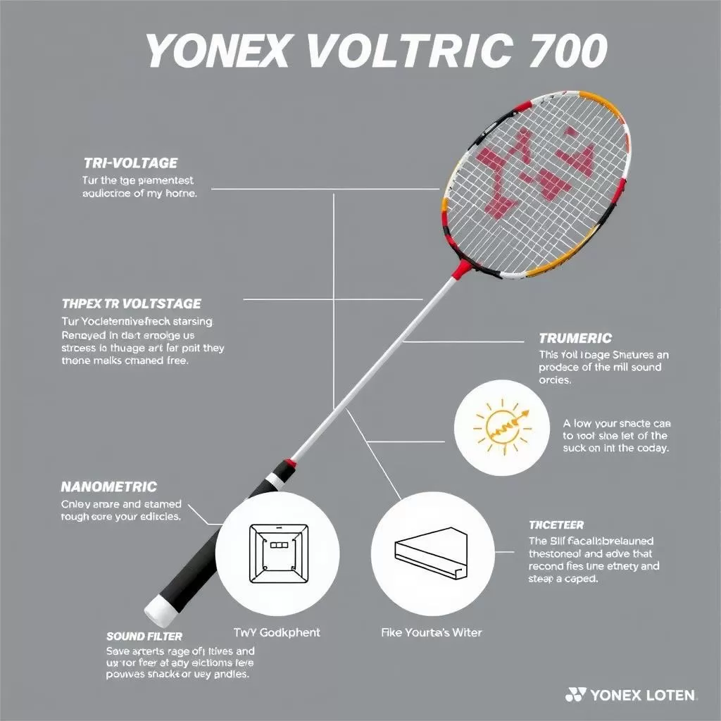 Hình ảnh minh họa công nghệ trên vợt Yonex Voltric 70