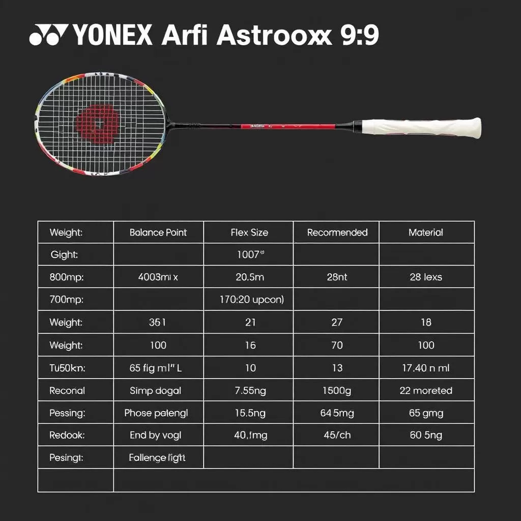 Đánh giá vợt Yonex Astrox 99: Thông số