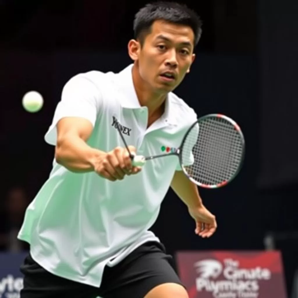 Người chơi cầu lông chuyên nghiệp sử dụng vợt Yonex