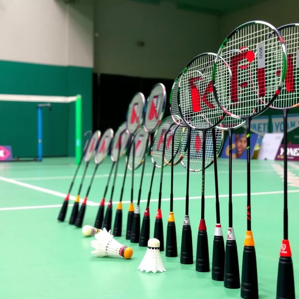 Vợt cầu lông Yonex trên sân đấu