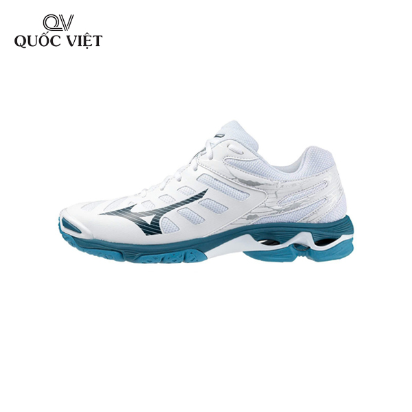 Giày cầu lông Mizuno Wave Voltage Trắng Xanh