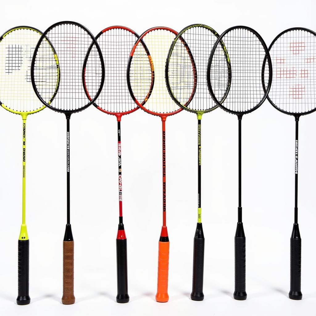 Different types of badminton rackets