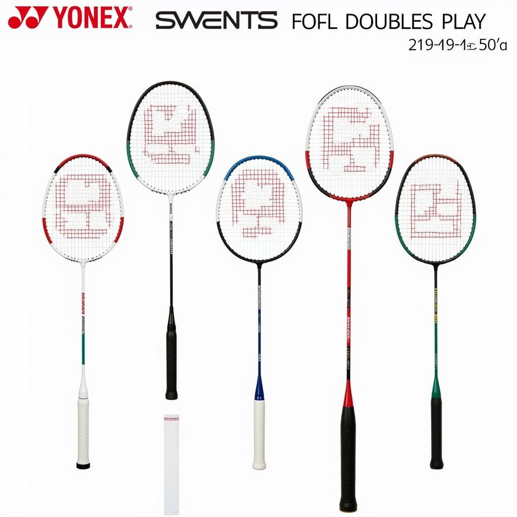 Different types of Yonex rackets for doubles badminton