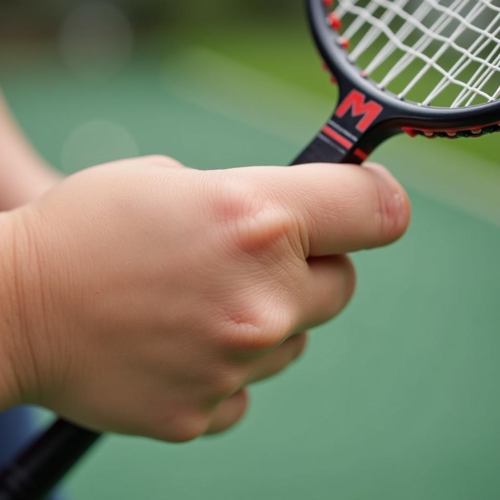 Choosing badminton racket for kids by weight