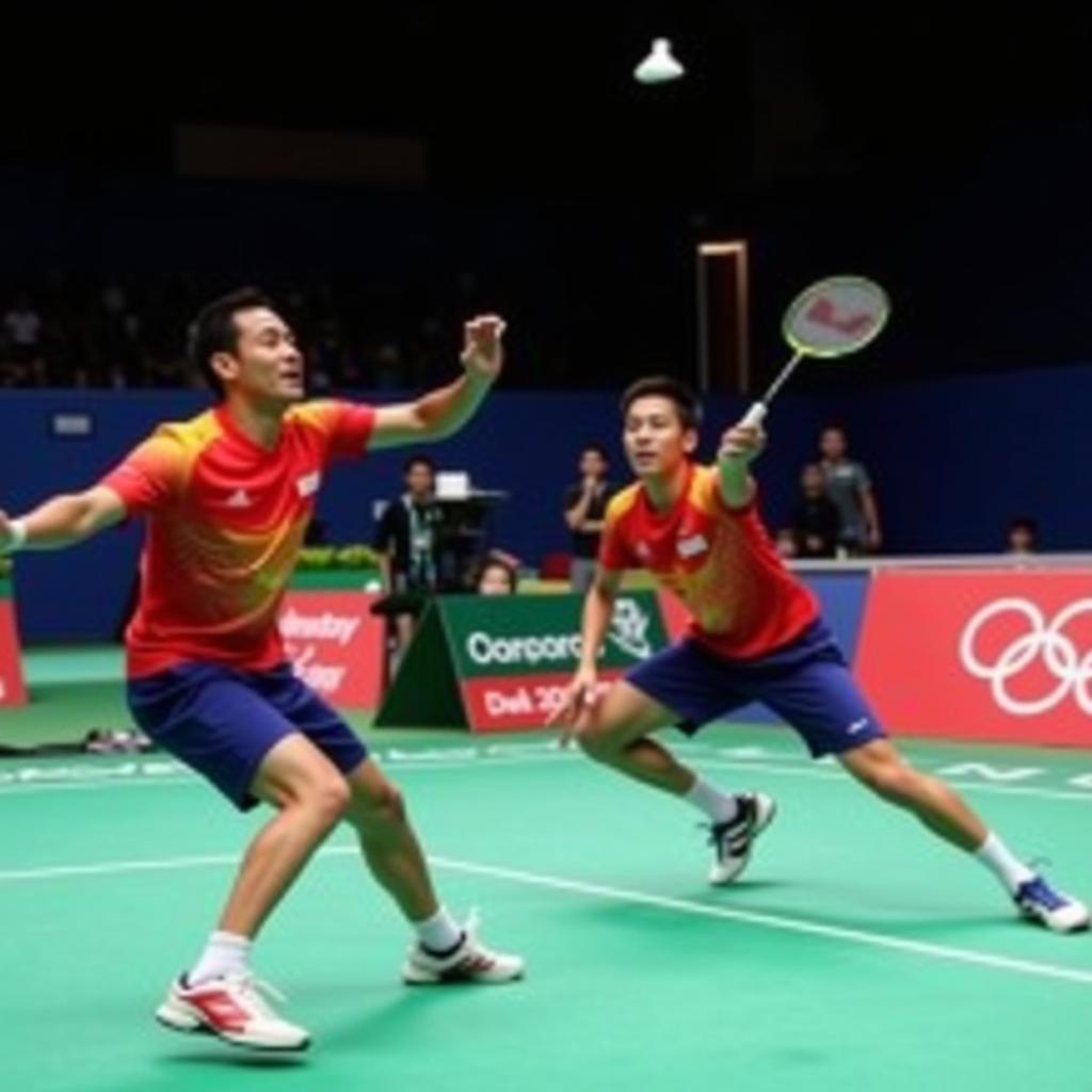 Lin Dan và Lee Chong Wei tại Olympic 2012