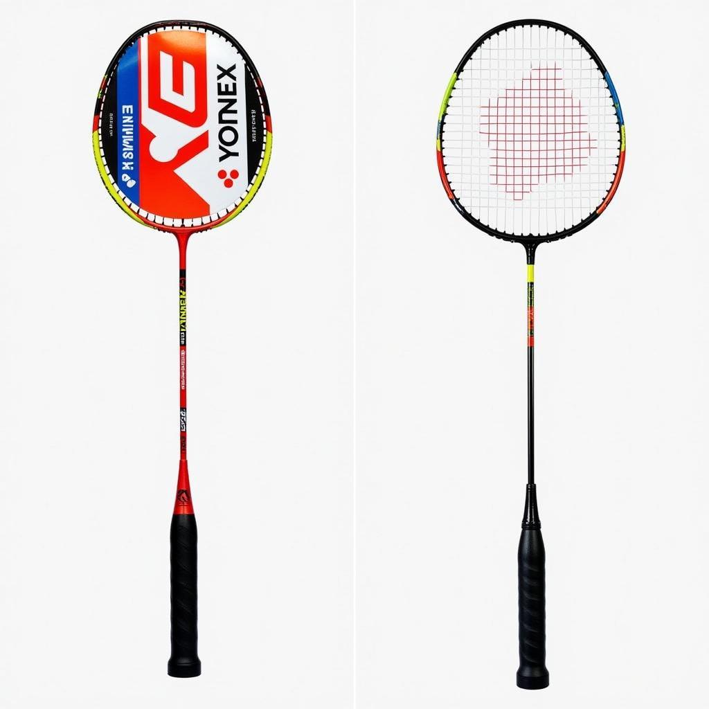 So sánh thiết kế vợt Lining và Yonex