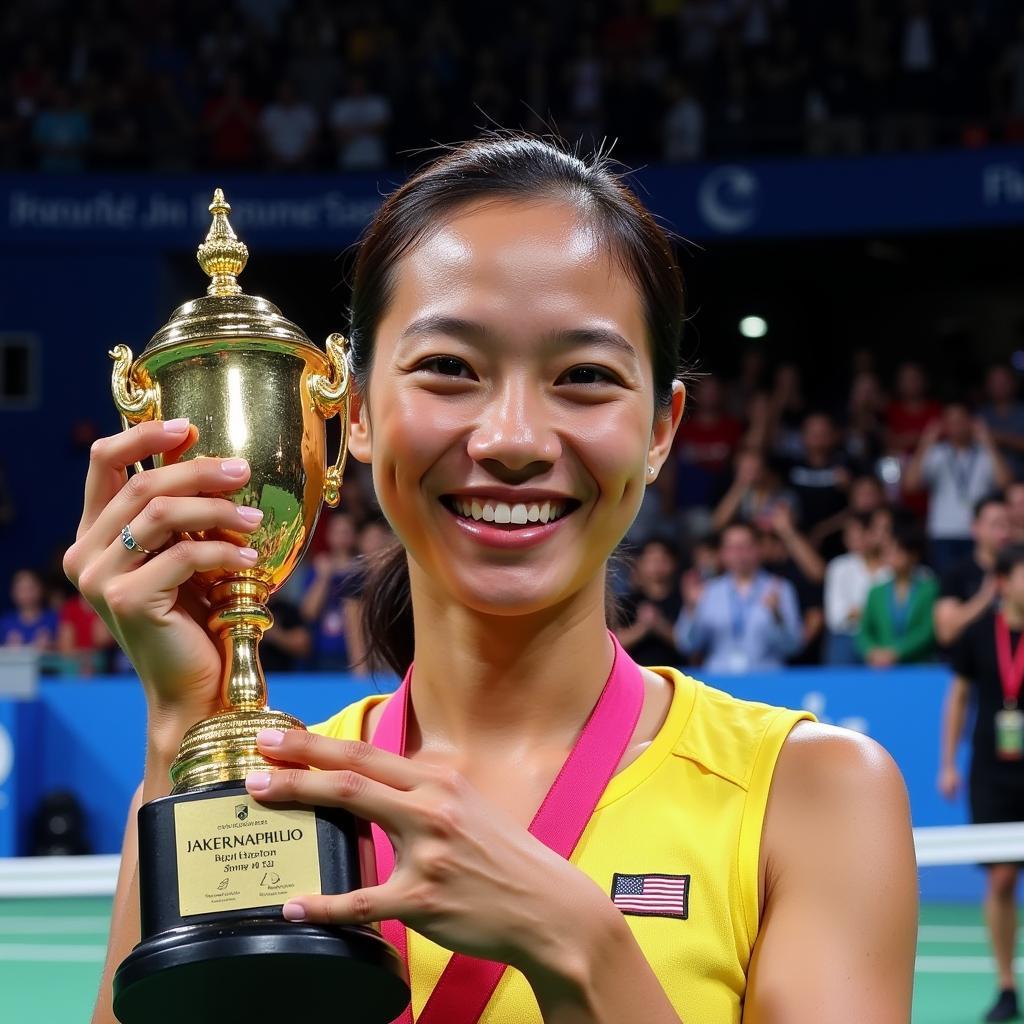 Tai Tzu Ying nâng cao chiếc cúp vô địch