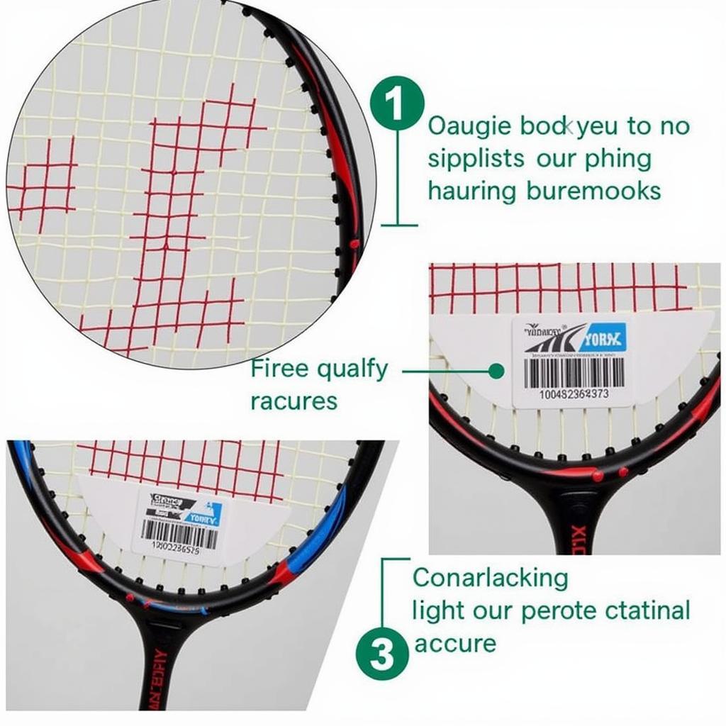 Tem vợt cầu lông Yonex thật và giả