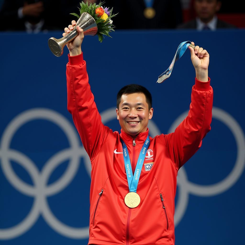 Zhang Nan nâng cúp vô địch Olympic