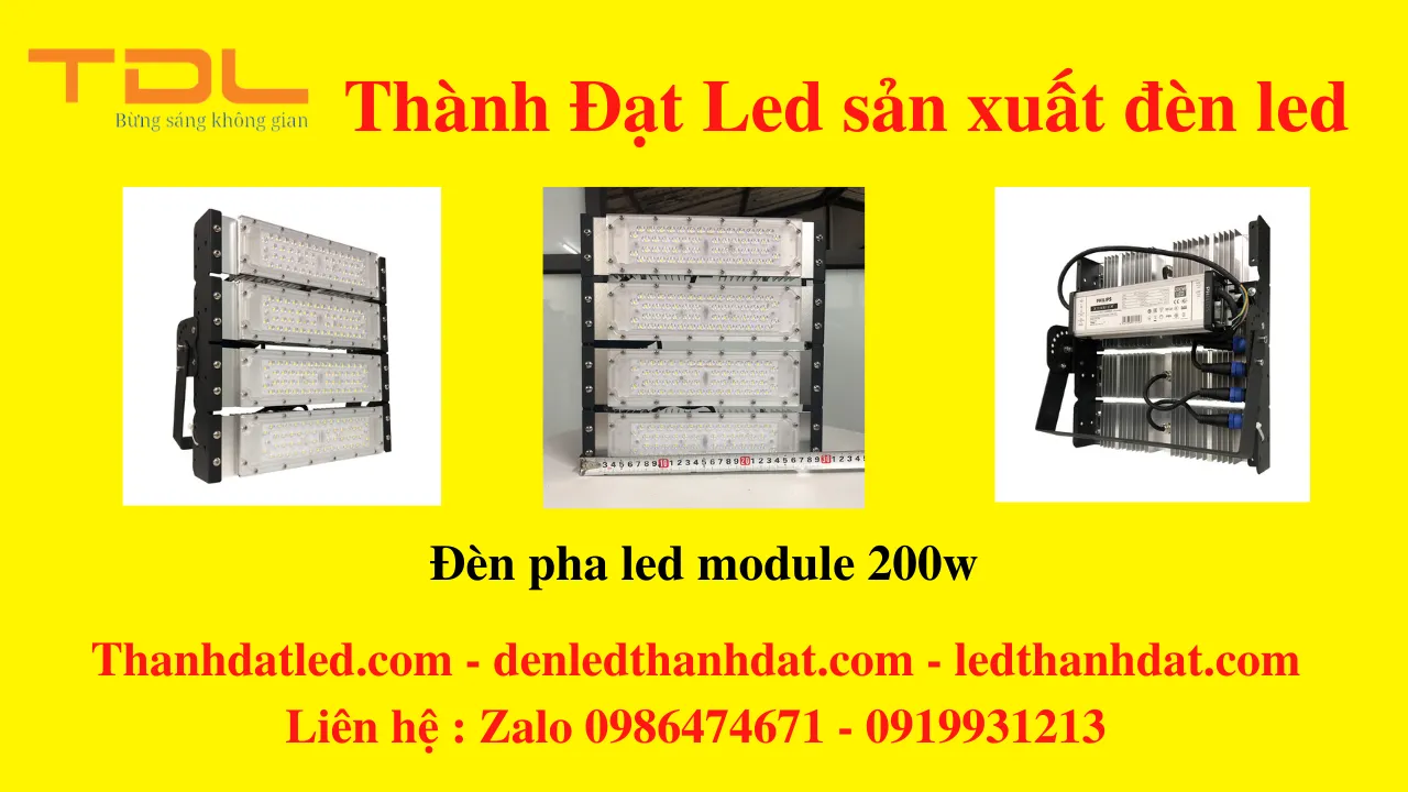 đèn led 200w sân cầu lông sân bóng đá sân tennis sân bóng chuyền