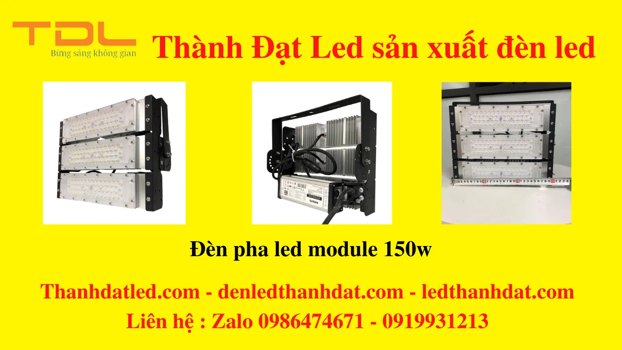 đèn led pha 150w sân cầu lông sân bóng đá sân bóng chuyền