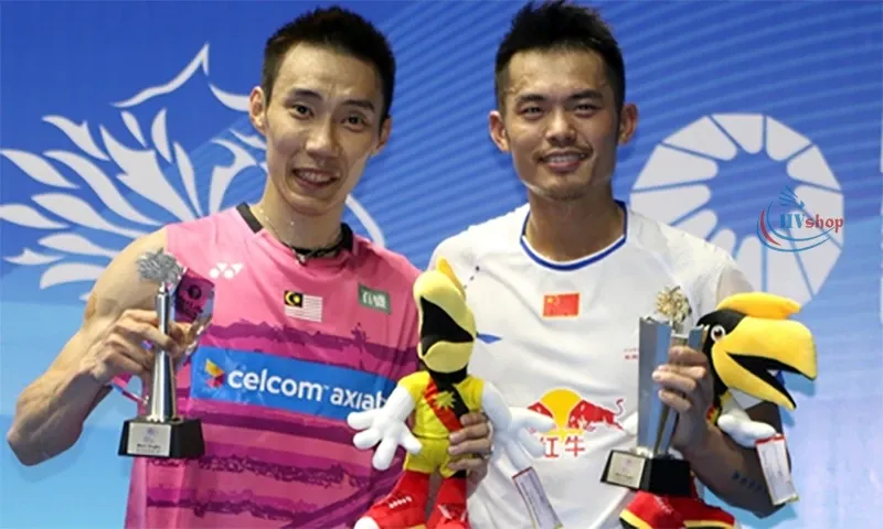 Lin Dan và Lee Chong Wei trong một trận đấu