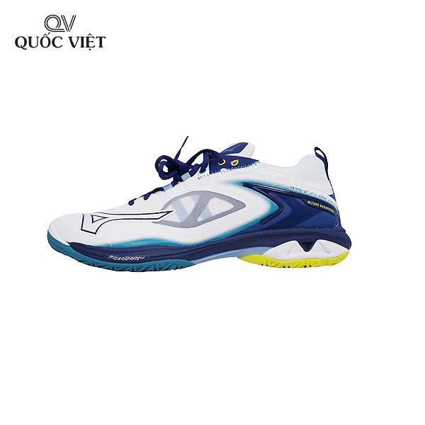 Giày cầu lông Mizuno Wave Claw Neo 3 Trắng Xanh Dương