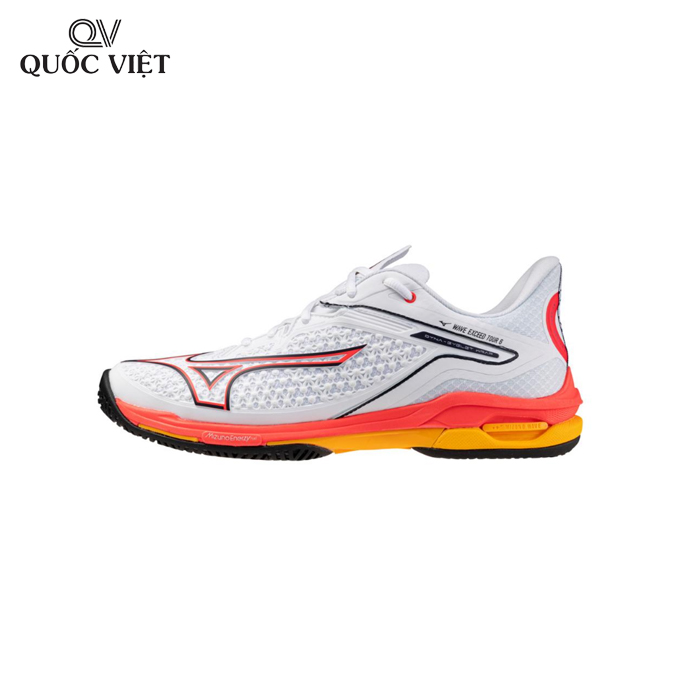 Giày Tennis/Pickleball Mizuno Wave Exceed Tour 6 AC White-Fiery Coral