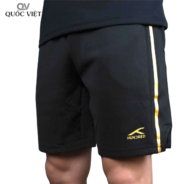 Quần đùi cầu lông nam Hundred Đen 023-1