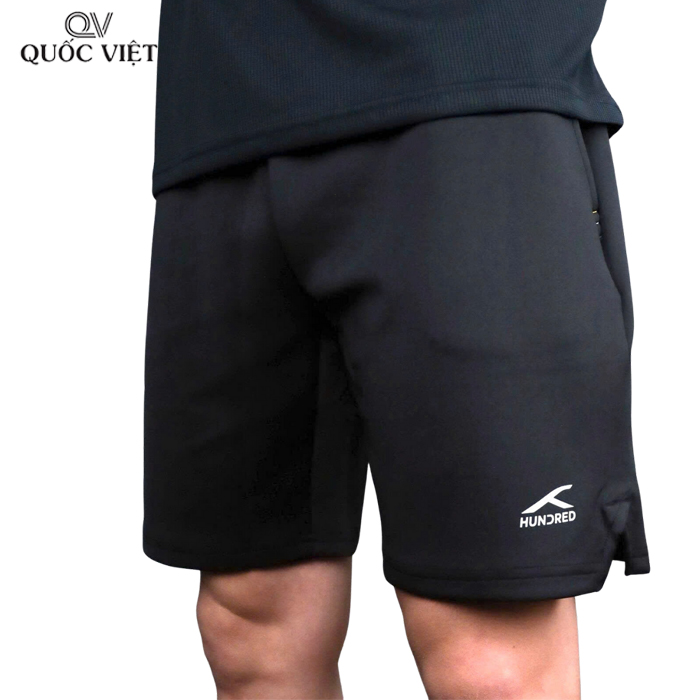 Quần đùi cầu lông nam Hundred Đen 024-1