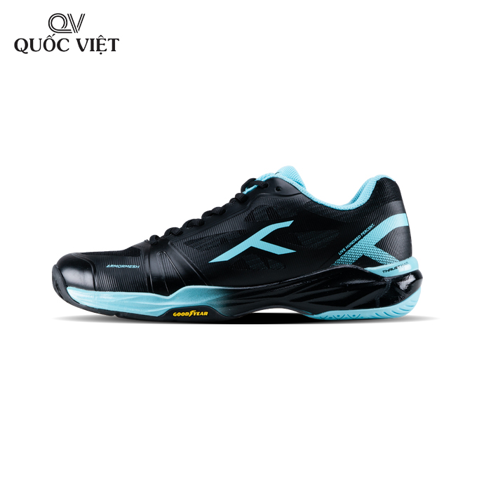 Giày cầu lông Hundred Phenom Black/Aqua Blue